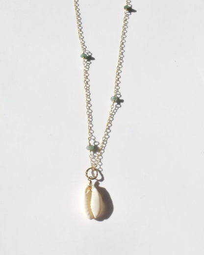 14KGF〈Station Necklace〉Emerald