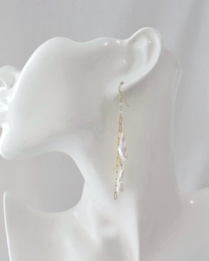 14KGF〈Fresh water pearl〉Earrings