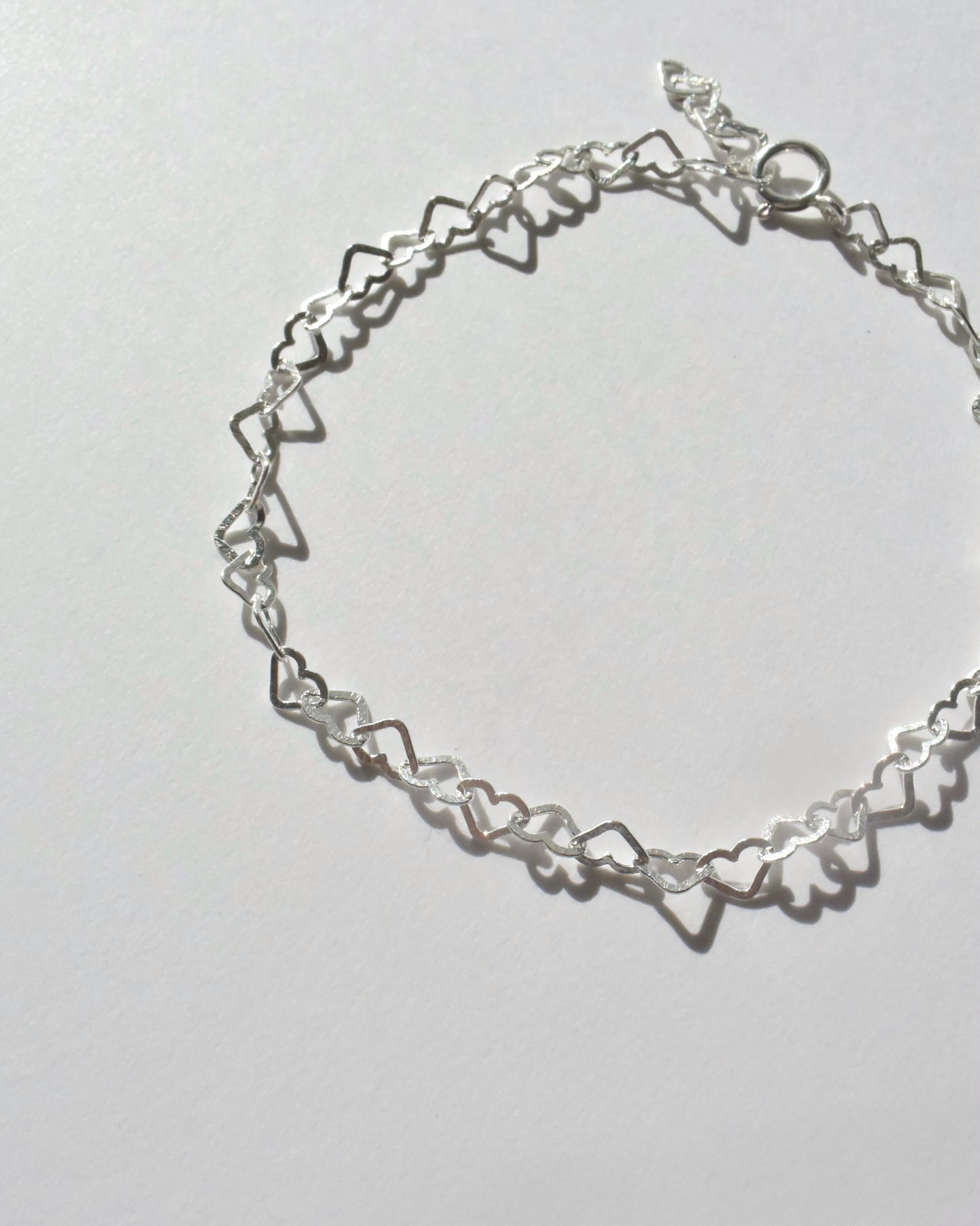 ［送料無料］Silver〈Heart chain 〉Bracelet