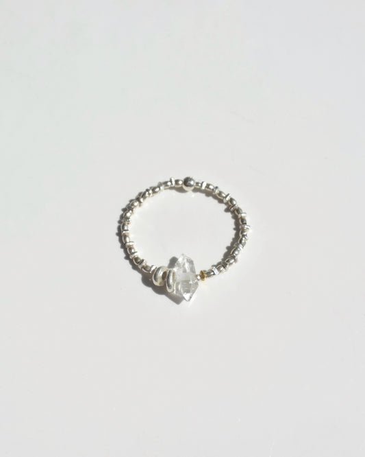 Silver〈Herkimer diamond〉Ring