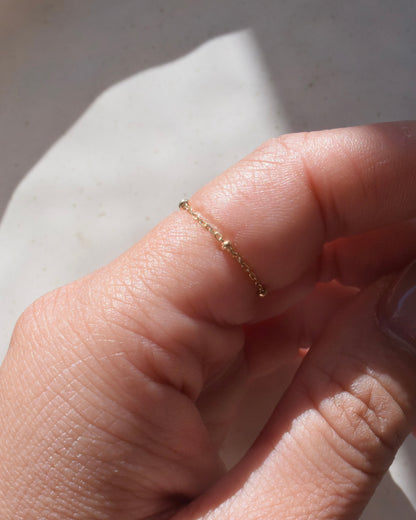 K10&K18〈Skin jewels-Chain ring-〉Golden Seed