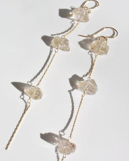 14KGF〈Oil in quartz〉Earrings