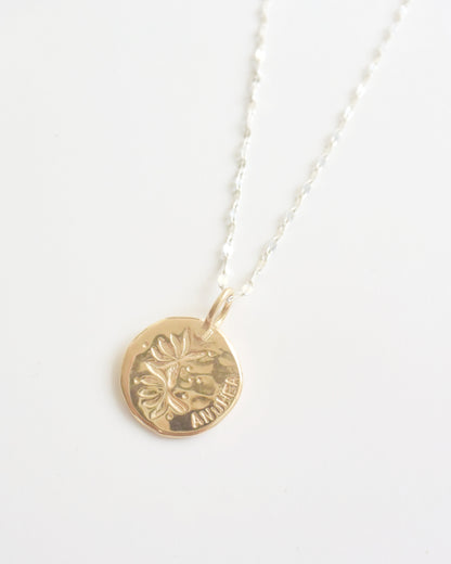 ［即納］Silver〈Flower lei coin necklace〉