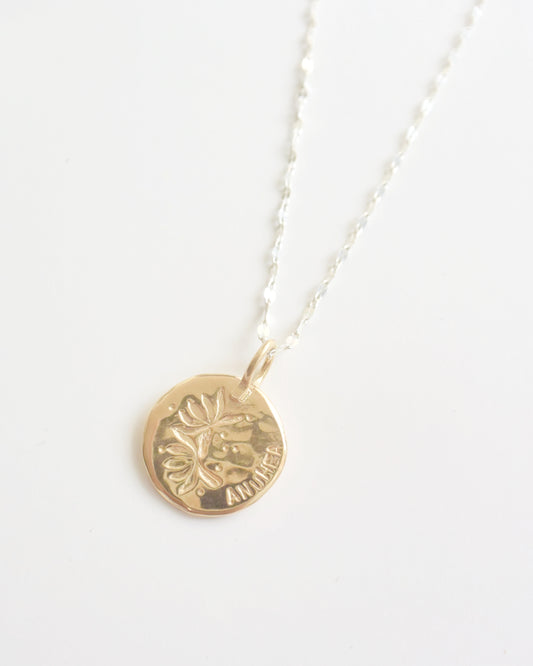［即納］Silver〈Flower lei coin necklace〉