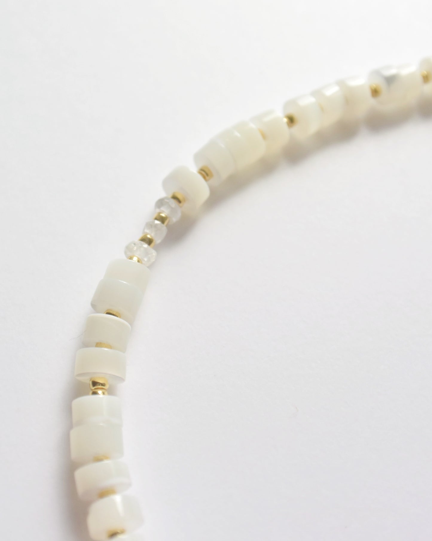 14KGF〈Earthing beads necklace〉MOP×Fresh water pearl