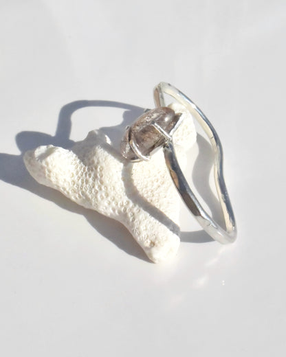 Silver〈Two finger ring〉Rutile quartz