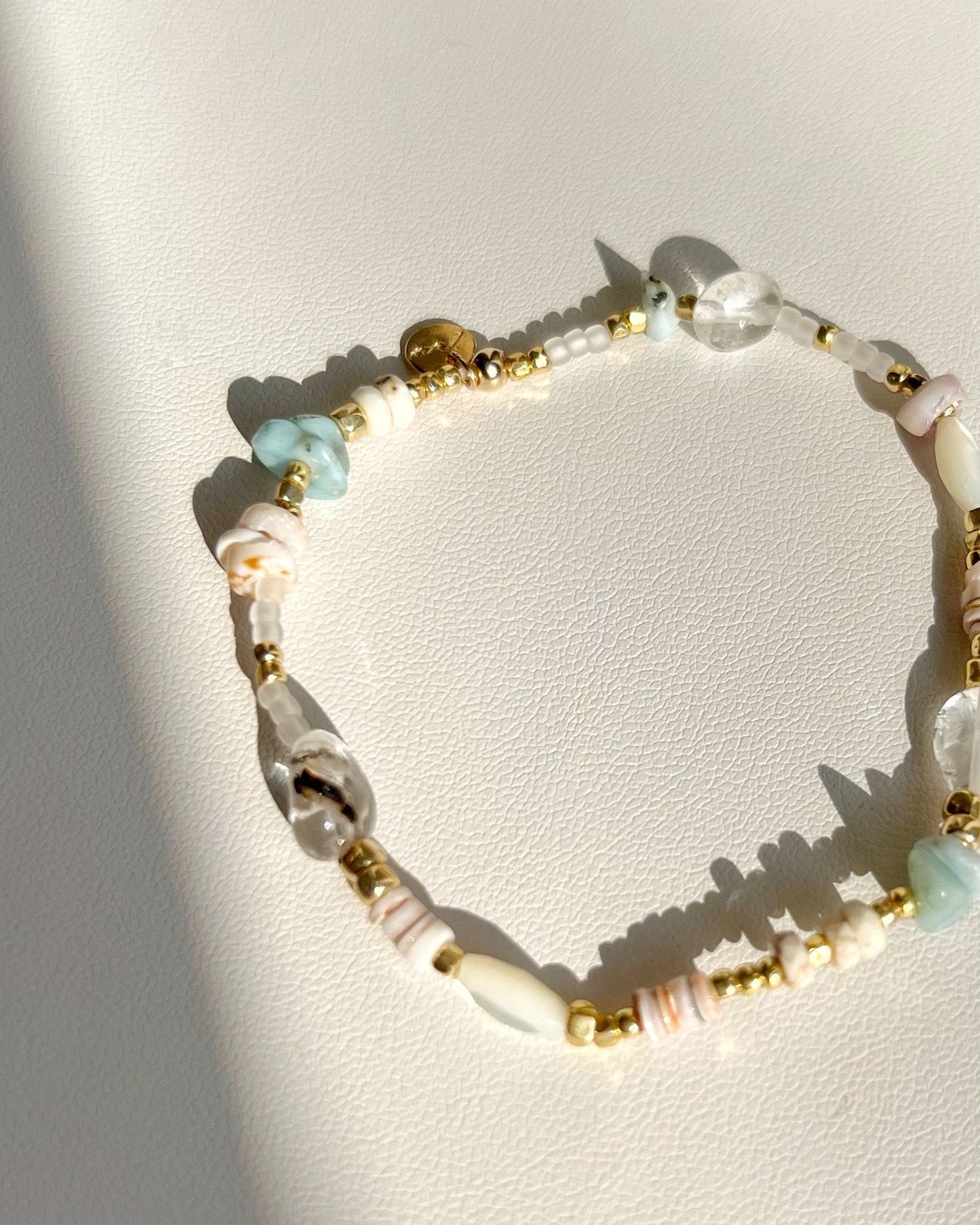 〈Rubber  bracelet 〉Larimar