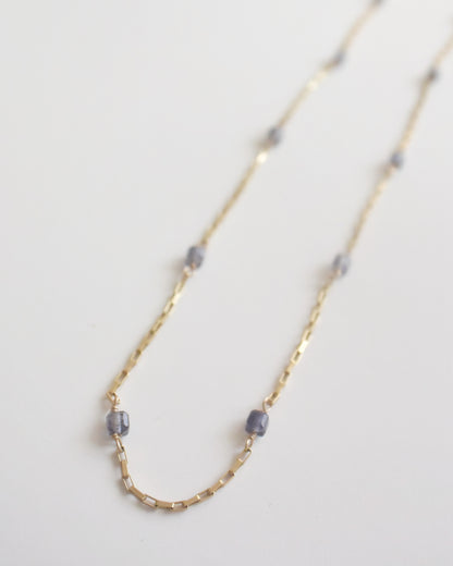 14KGF〈Station Necklace〉Iolite