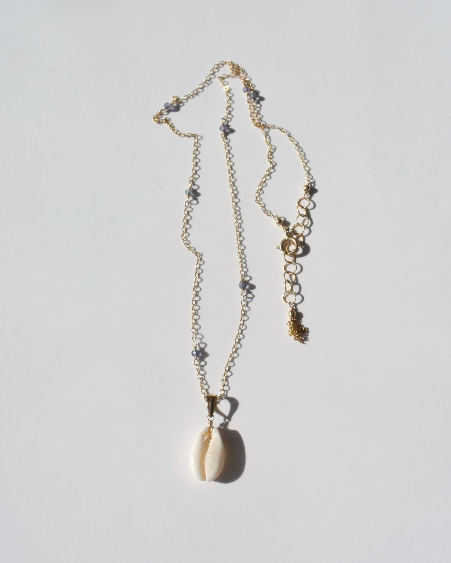 14KGF〈Station necklace〉Iolite