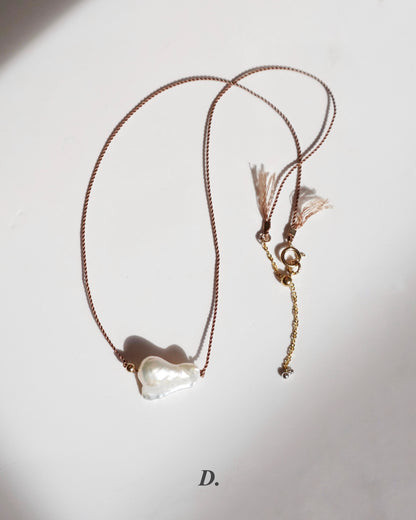 Cord〈Floating Pearl-Necklace-〉Fresh water pearl