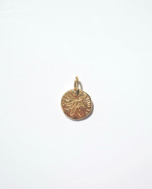 K18plating〈Flower lei〉Coin charm-Gold-