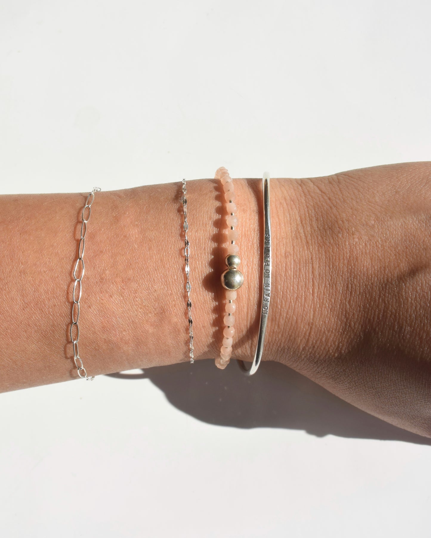 Silver〈Lunaseed Bracelet〉Orange moonstone