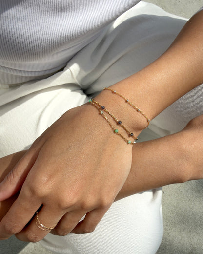 14KGF〈Station bracelet〉Iolite