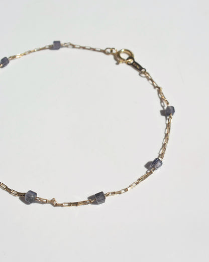 14KGF〈Station bracelet〉Iolite
