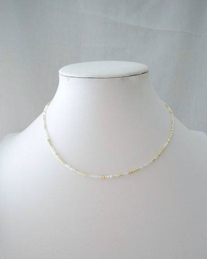 14KGF〈Earthing beads necklace〉Fresh water pearl