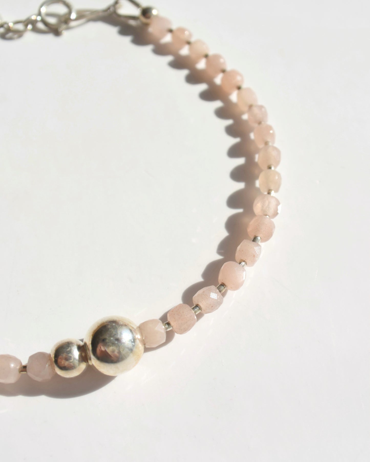 Silver〈Lunaseed Bracelet〉Orange moonstone