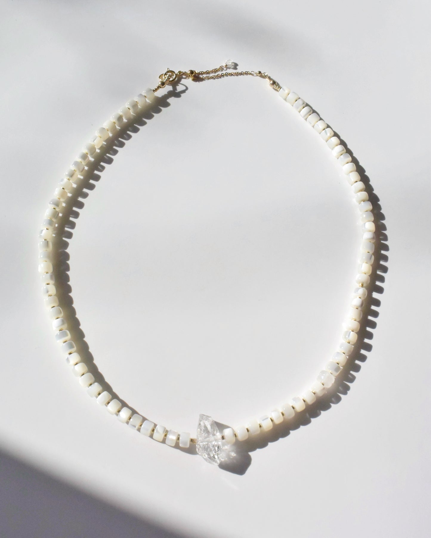 14KGF〈Earthing beads Necklace〉Mother of pearl