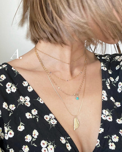 ［受注生産］ K18pt&14KGF〈Sea chips〉Necklace | ネックレス