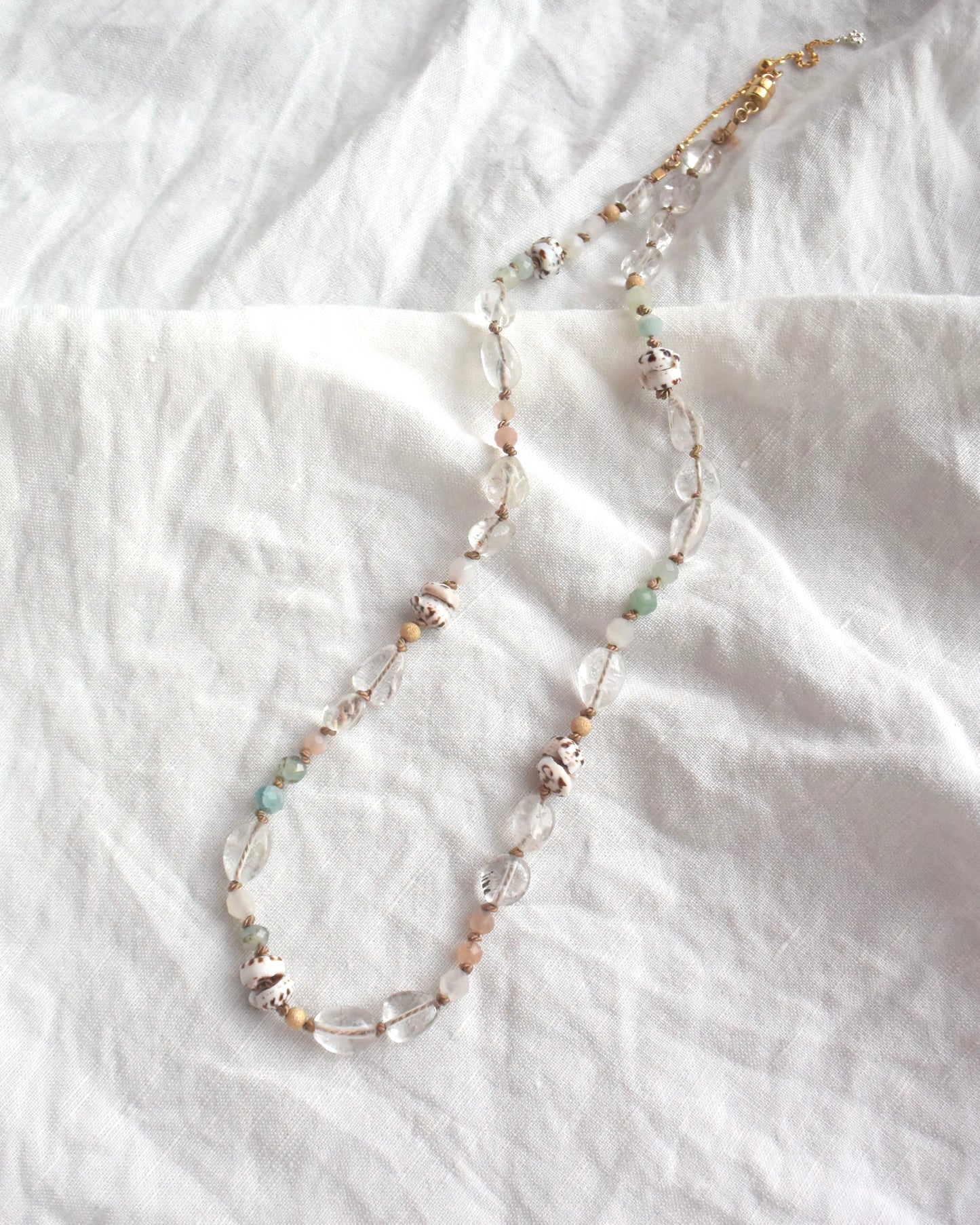 14KGF〈Silk cord necklace〉Quartz