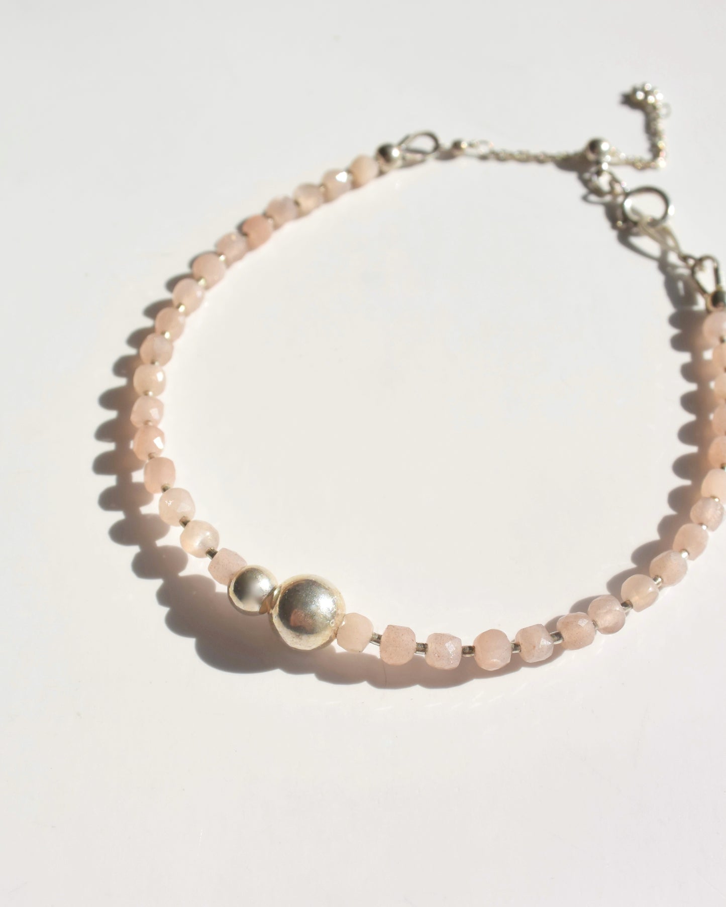 Silver〈Lunaseed Bracelet〉Orange moonstone