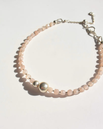 Silver〈Lunaseed Bracelet〉Orange moonstone