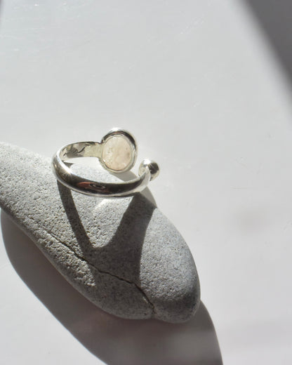 Silver Ring -Hyalite Opal-