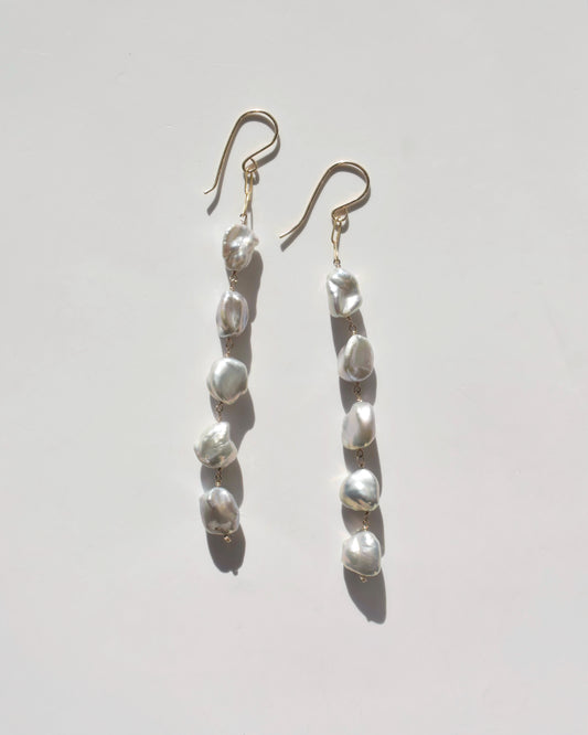 14KGF〈Fresh water pearl〉Gray-1-