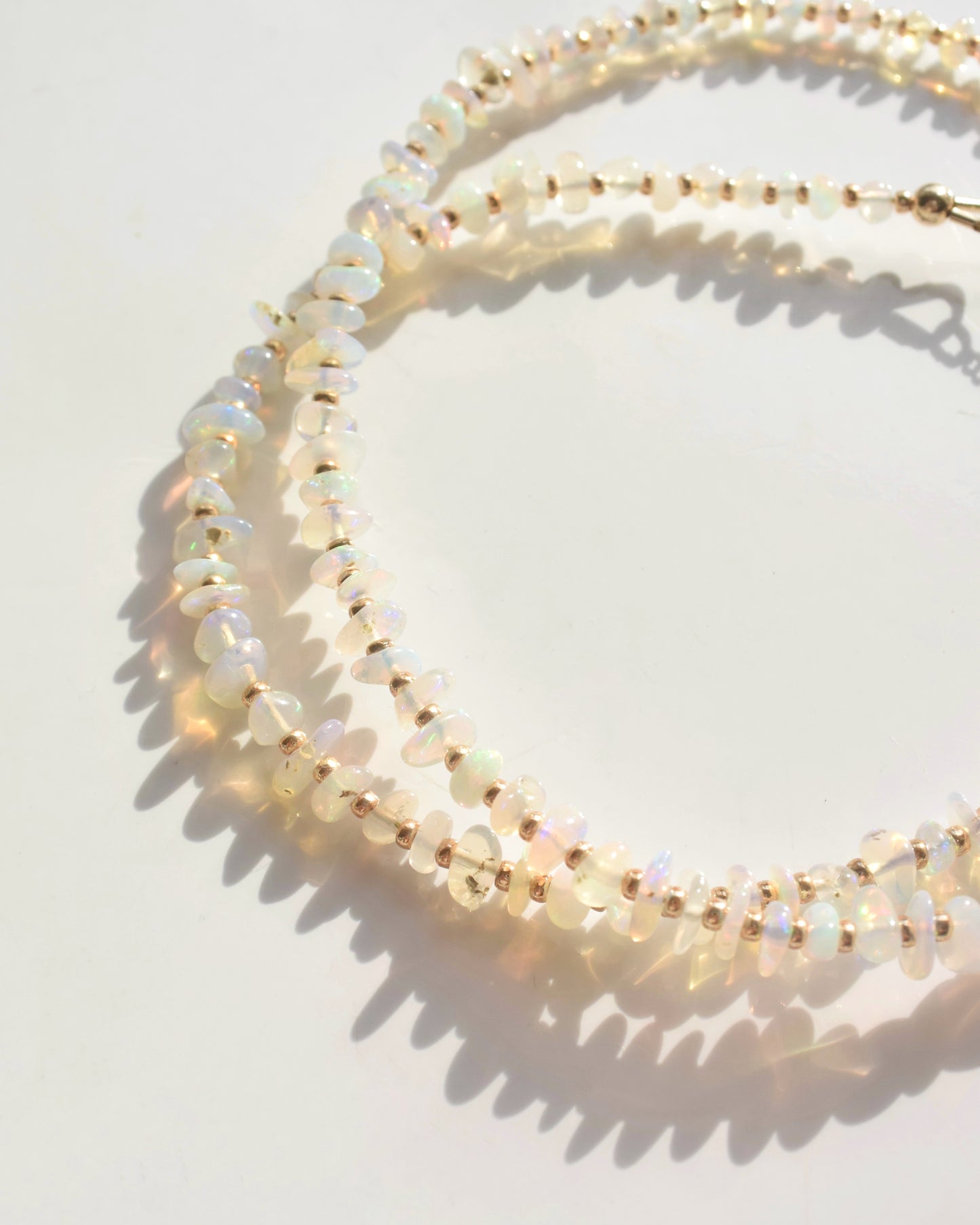 14KGF〈Earthing beads necklace〉Opal