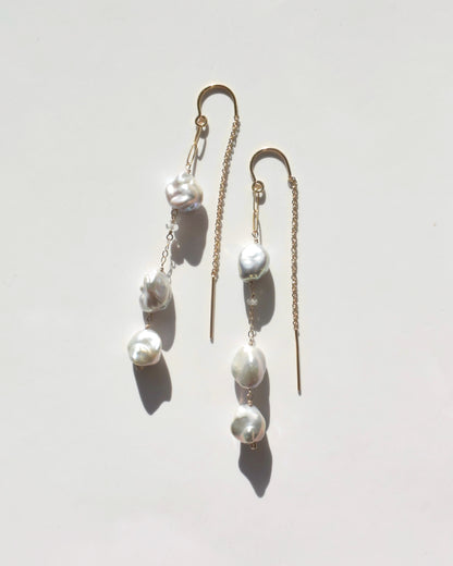 14KGF〈Fresh water pearl〉Gray-2-