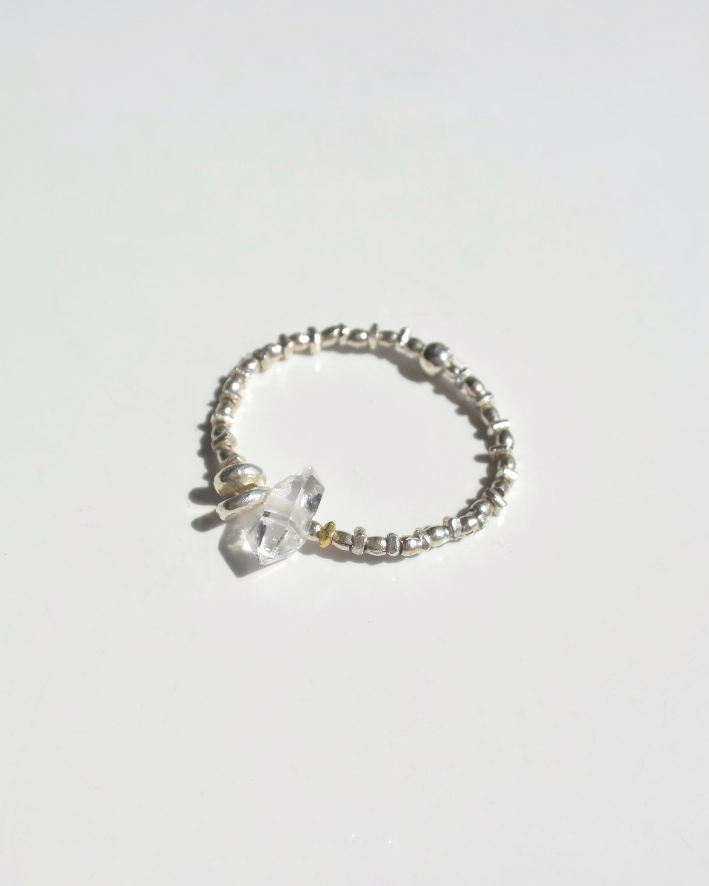 Silver〈Herkimer diamond〉Ring