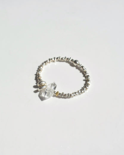 Silver〈Herkimer diamond〉Ring