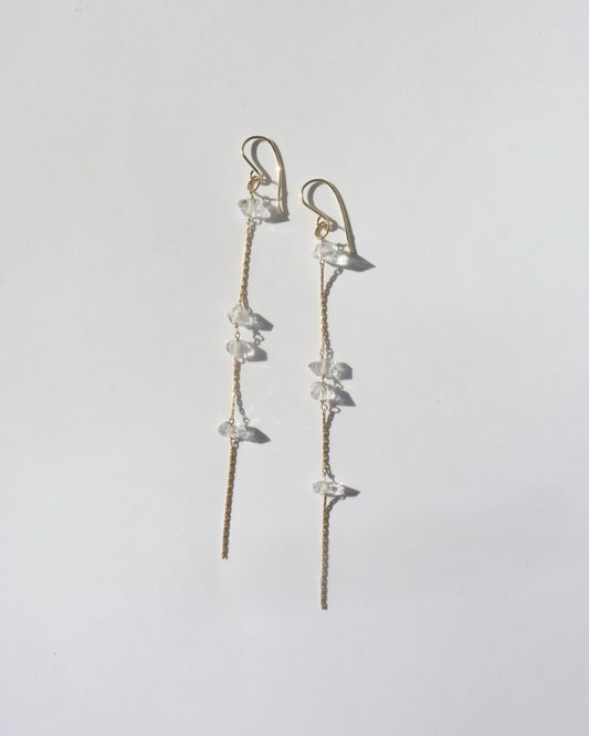 ［Online shop限定プライス］ 14KGF〈Herkimer diamond〉Earrings