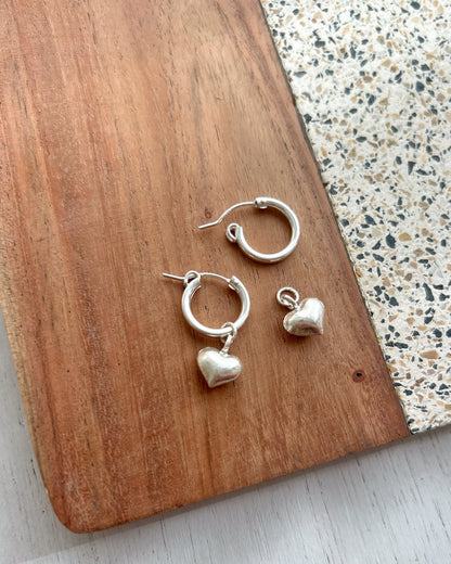 ［受注製作］Silver 〈Plump heart〉Earrings