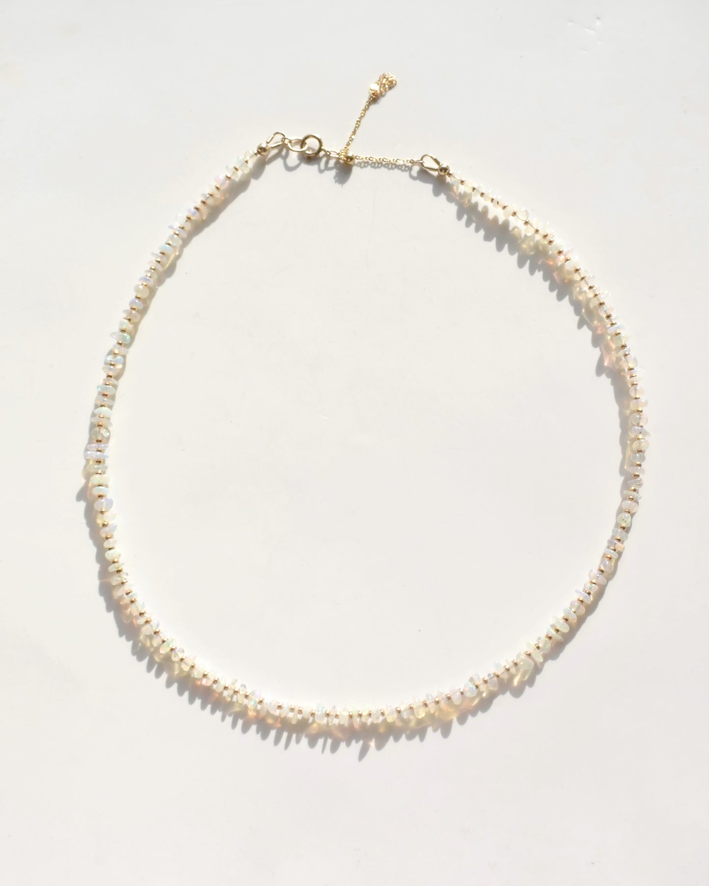 14KGF〈Earthing beads necklace〉Opal