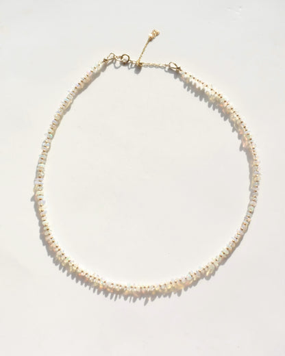 14KGF〈Earthing beads necklace〉Opal