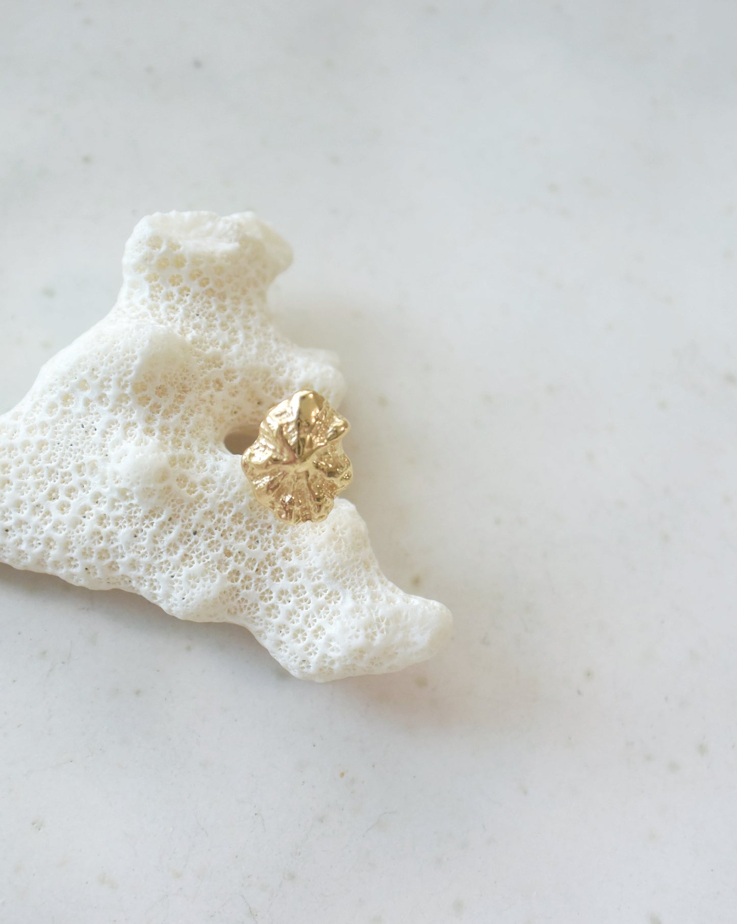 K18pt〈Cast of real ocean〉Stud earring｜ピアス