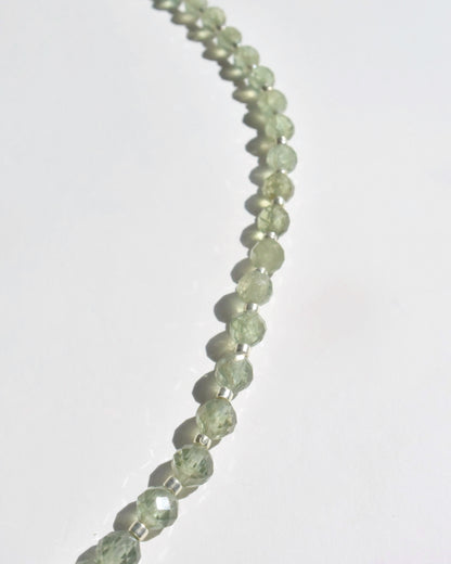 14KGF〈Earthing beads Necklace〉 Green apatite
