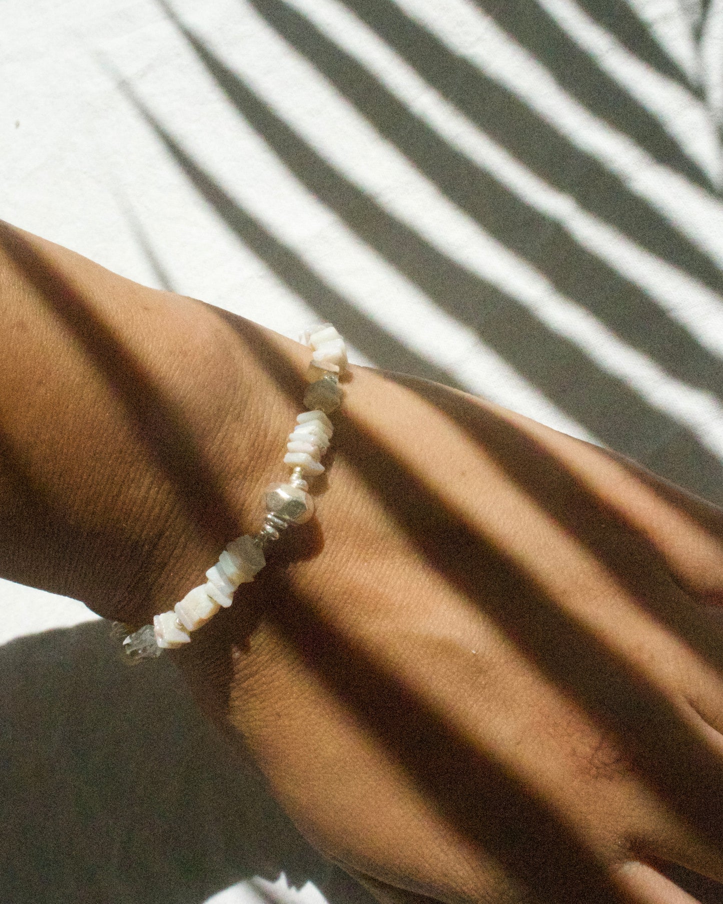 Silver〈Opal×Crystal quartz〉Bracelet