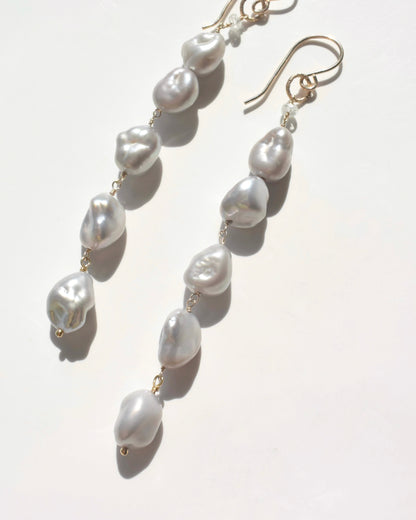 14KGF〈Fresh water pearl〉Gray-3-