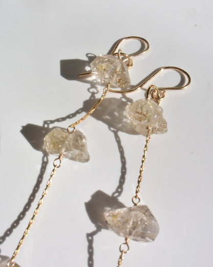 14KGF〈Oil in quartz〉Earrings