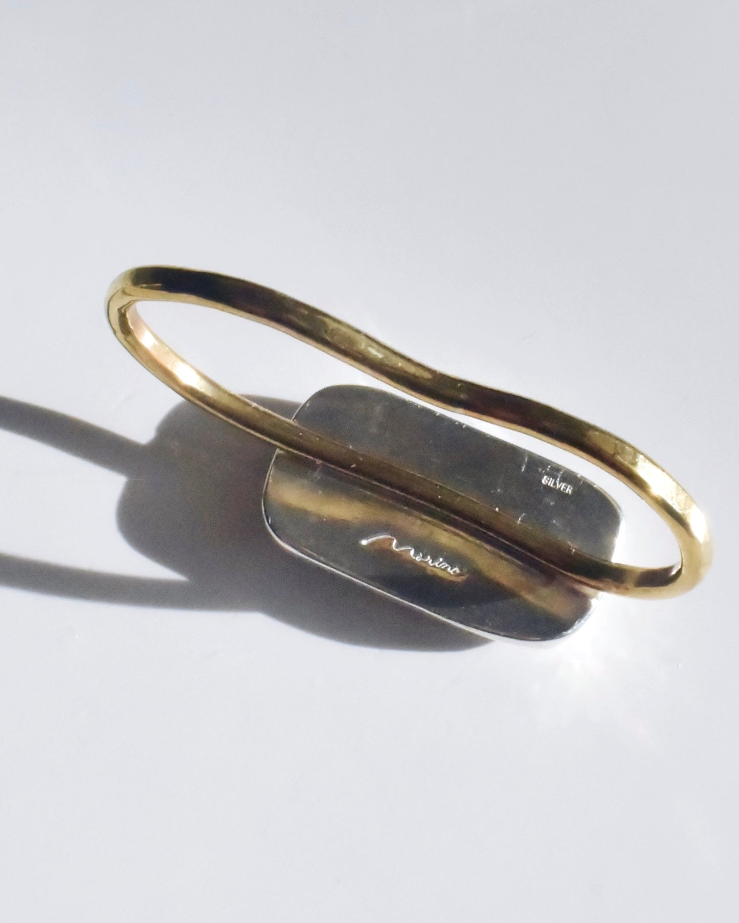 Silver & Brass〈Two finger ring〉Wild horse