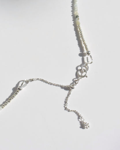 Silver〈Earthing beads Necklace〉GrandidierIte