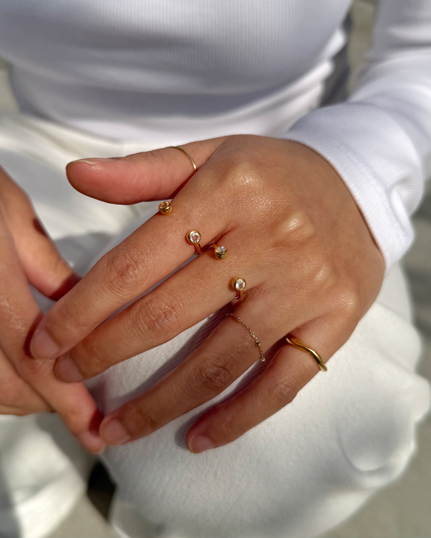 K18pt〈Awa Ola〉Ring