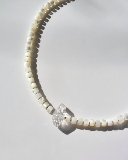 14KGF〈Earthing beads Necklace〉Mother of pearl