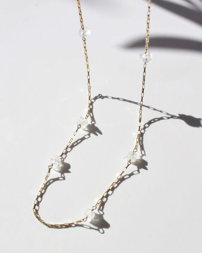 14KGF〈Station necklace〉Moon stone