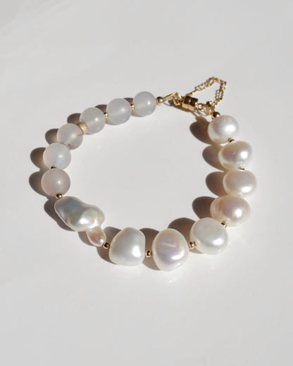14KGF〈Magnet Bracelet〉Fresh water pearl