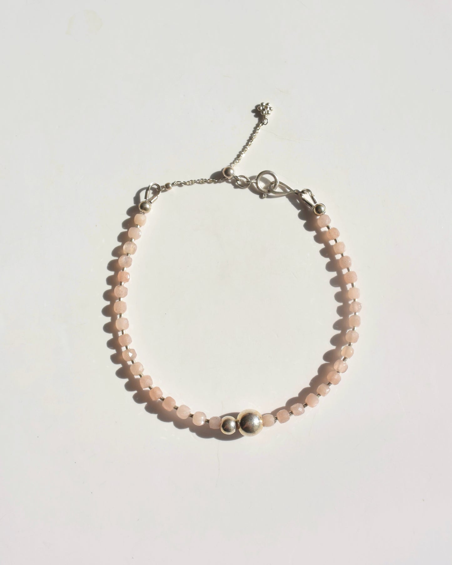 Silver〈Lunaseed Bracelet〉Orange moonstone