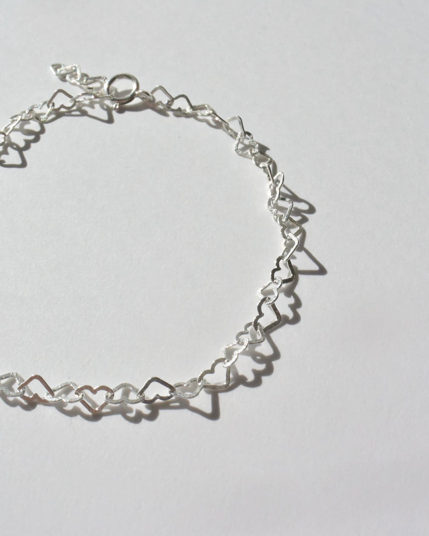 ［送料無料］Silver〈Heart chain 〉Bracelet