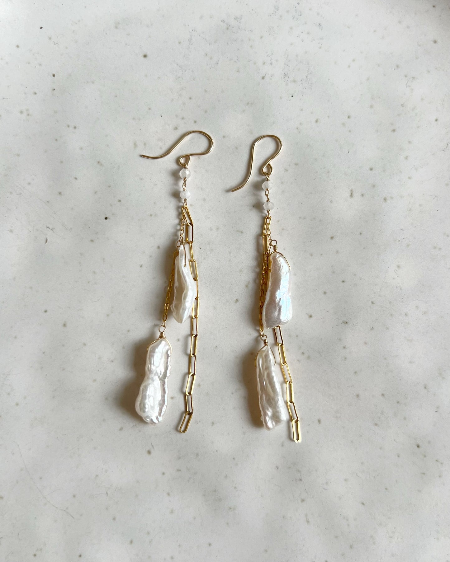 14KGF〈Fresh water pearl〉Earrings