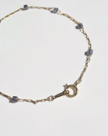 14KGF〈Station bracelet〉Iolite